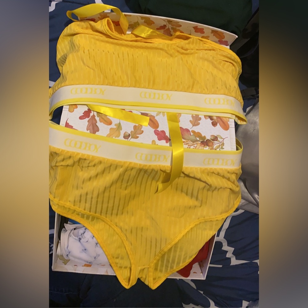Yellow swim suit